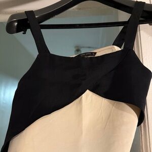 Zara Satin Top Size S black and cream